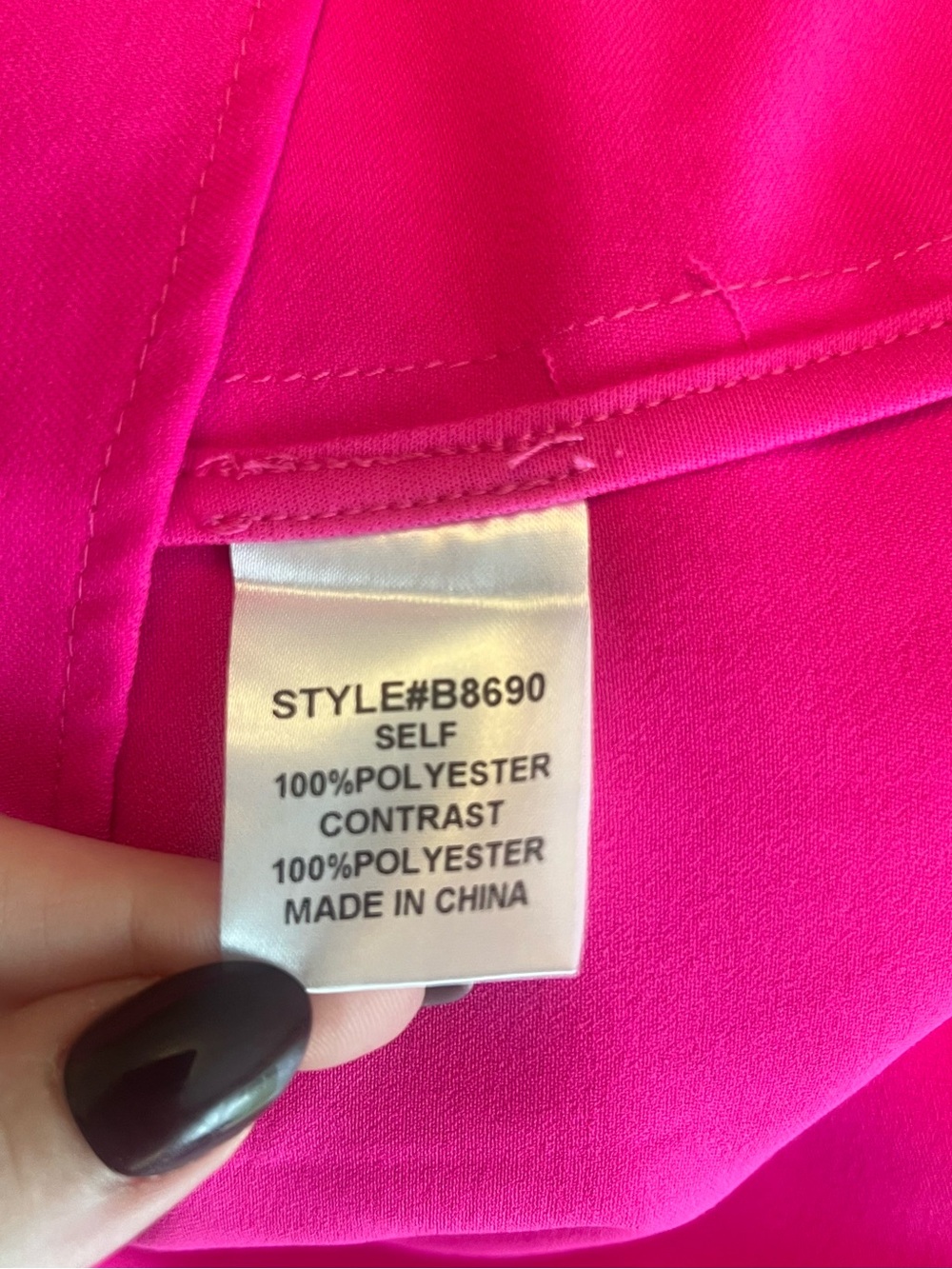 JODIFL Hot Pink Puff-Sleeve V-Neck Blouse - Picture 8 of 8